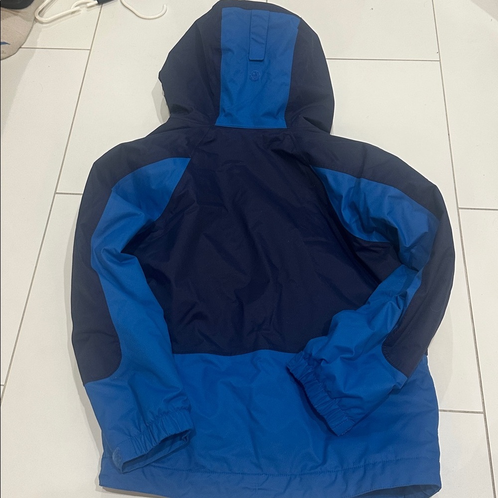 REI Boys Timber Mountain Jacket Blue Kids Two-Tone Puffer fleece lined Small 8 - Picture 6 of 6